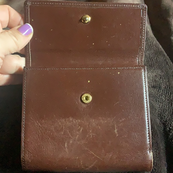 Burberry authentic brown leather wallet heymarket design check interior lining - Picture 8 of 10